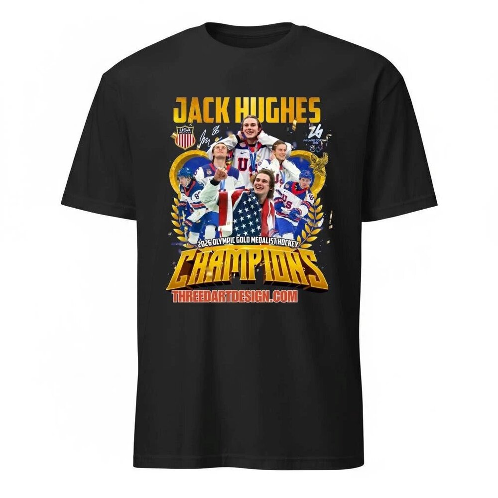 Jack Hughes 2026 Olympic Gold Medalist Hockey Champions Shirt 254